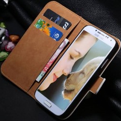Best Quality Ultrathin Split Leather Case for Samsung Galaxy S4 I9500 Korea Stand Wallet Cover With Magnetic Buckle RCD01248