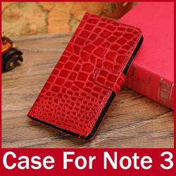 Cool Crocodile PU Leather Wallet Case For Samsung Galaxy Note 3 iii Note3 N9000 With Card Holder Stand Function Phone Accessory
