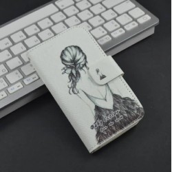 Cute Cartoon Pattern with Stand Leather Flip Case for Huawei Ascend G510 U8951 T8951 Phone Cover with Card Holder,