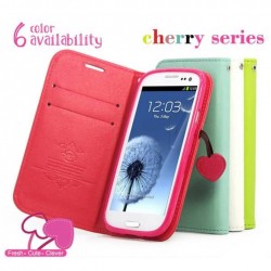 Cute Cherry Series Wallet Stand Function Case for Samsung Galaxy S3 SIII I9300 Leather Holster Cover Bags RCD03705