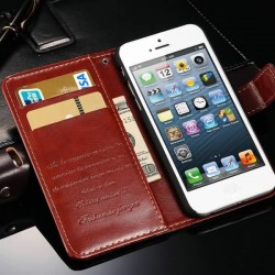 Deluxe Wallet With Stand Vintage PU Leather Case For iPhone 6 6G 4.7" 6 Colors Phone Bag Cover With Card Holder Brand New