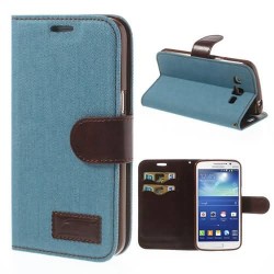 Stylish Jeans Leather Wallet Stand Cover for Samsung Galaxy Grand 2 Duos G7102