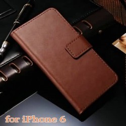 DHL Wallet Style Case For iPhone 6 6G 4.7" Genuine Leather Bag With Stand+ Card Holder New Arrival 100 Pcs/lot
