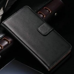 DHL Wallet Style Stand Genuine Leather Case For Sony Xperia Z L36H Luxury Phone Bag Cover Book Style Black 50 Pcs/lot
