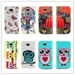 Dream Catcher Elephant Owls Wallet Leather Case for LG L90 D410 Soft TPU Gel Case inside Stand bags cases