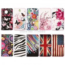 Fashion Owl National Pouch With Wallet Card Holder Flip Stand PU Leather Phone Case for Sony Xperia L S36h C2105 C210X Bag Cover
