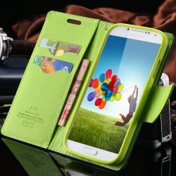 Chic Mercury Series Color Button Case for Samsung Galaxy S4 I9500 Wallet Stand Function Leather Bags RCD03752