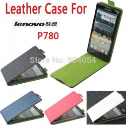 Flip leather case Contrast Color for Lenovo P780 Leather Cover For Lenovo P780 Phone Stand Function with free screen protector