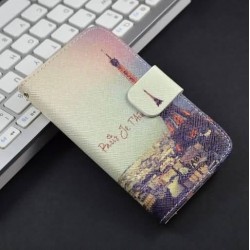 Flip Leather with printing picture wallt Case Cover For Nokia Asha 311 n311 phone bag with stand function and card slots