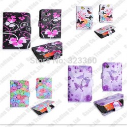 For Explay N1 Flower Butterfly Printed Stand Flip PU Wallet Leather Case Cover Bags With