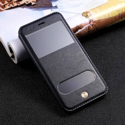 For iPhone 6 Plus 5.5" Luxury Leather Case Flip Stand Cover with View Window Cell Phone Bag Cases for iPhone 6 Plus 5.5 Inch