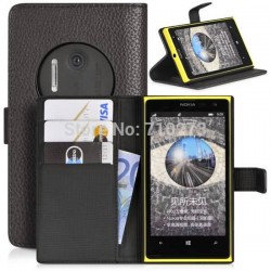 For Lumia 1020 Case, Top Quality PU Leather Case for Nokia Lumia 1020 Wallet Stand with Credit card holders