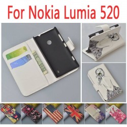 6 species pattern for chose ,pls check it now:Leather Case Cover For Nokia Lumia 520 phone,with stand function and card slots