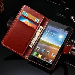 Stand Book PU Leather Case For LG P705 Optimus L7 P700 Luxury Phone Bak Cover Flip Style With Card Slot Black