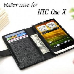 Top Faddist PU leather case for HTC One X ,with card holders stand wallet case for htc s720e, 8 colors