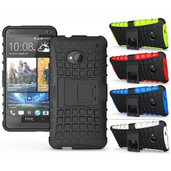 Unique Grenade Grip Rugged Rubber Skin Cover Anti-Dust Hard Stand Silicon Case For HTC ONE M7