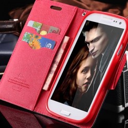 Fashionable Carry Case For Samsung Galaxy S3 I9300 Hard Cover Wallet Book Style Stand Card Slot RCD03751