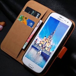 Discount!!! Stand Case for Samsung Galaxy S3 I9300 Mat Hard Case + Korea Leather Wallet Cover With Magnetic Buckle RCD01247