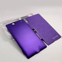 Portable 4500mAh Purple For Sony XL39h Xperia Z Ultra External Battery Case stand Backup Charger Phone cover Power Bank
