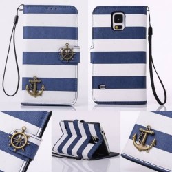 PU Leather Luxury Wallet Flip Stand Case For iPhone 4 4S 5 5S Galaxy S3 S4 S5 phone cases +