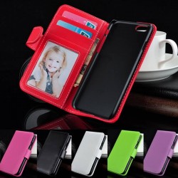 PU Wallet Leather Case for iPhone 6 4.7'' bags Cases with Photo Frame card holder Back Stand protective bags