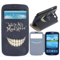 Punk Style Skull Mad Wallet Cartoon View Window Stand Flip Leather PU Case for Samsung galaxy S3 SIII I9300 Cover