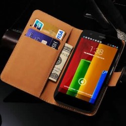 Real Leather Case For Motorola Moto G Book Stand Phone Back Cover with Card Slot Book Flip Style 2 Styles Drop Ship
