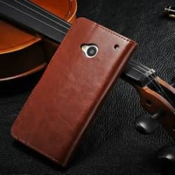Retro Leather wallet case for HTC ONE m7 with 2 Card Holders and stand function Luxury leather handbag for htc one + free gift