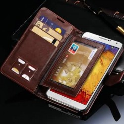 Soft Fashion Wallet Stand Design Leather Case for Samsung Galaxy Note 3 III N9000 Phone Bag Note3 Cover Luxury With Card Holder