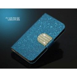 Rhinestone Phone Protective Case For Nokia Lumia 720 Flip Leather Cover For Lumia 720 With Stand and Card Holder