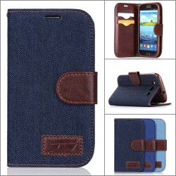 S3 Leather Flip Case For Samsung Galaxy S3 i9300 Case Stand With Card Slots Cowboy Grain Phone Cover For Samsung Galaxy S3