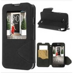 Screen Protector + Roar Korea Diary Leather View Window Cover Phone Case Stand for LG L70 D320 D325