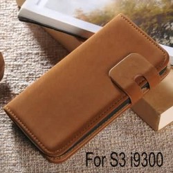 Soft Fashion Stand Design PU Leather Case For Samsung Galaxy S3 i9300 Luxury Wallet Style Phone Back Cove