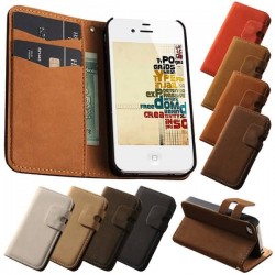 Soft Feel Leather Wallet Stand Design Case for iPhone 4 4S 4g Bag for iPhone4 Luxury Flip Cover with Card Holder