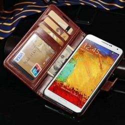 Vintage Wallet With Stand PU Leather Case For Samsung Galaxy Note 3 Neo N7506 Retro Phone Bag Cover With Card Holder Drop Ship