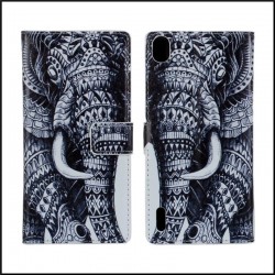 Top Sell ! Elephant PU Wallet Leather Stand Case Cover For Huawei Ascend P7 Phone with Card & Slot +