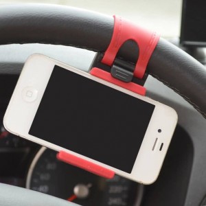 Buy Universal Car Steering Wheel Holder Bracket For iPhone5s Samsung Galaxy S4 S3 Nokia HTC Car Stand Stent 0205 online