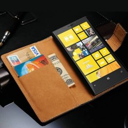 Vintage Genuine Leather Case For Nokia Lumia 920 Wallet Style Phone Bag With Stand 2 Card Holders 1 Bill Site Drop Ship