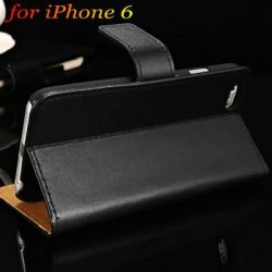Wallet Style With Stand Genuine Leather Case For iPhone 6 6G Phone Bag For iPhone6 Card Holder Brand New 10 Pcs/lot